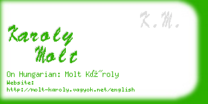 karoly molt business card